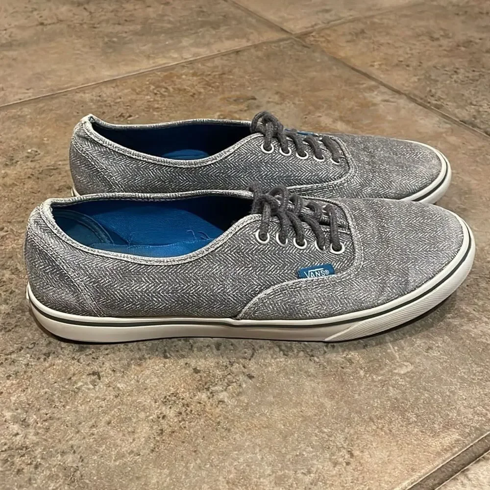 Vans Grey Pro Authentic Old Skool Skate Shoes Sneakers Unisex Size M5.5 W7 TB8C